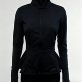 Weft-Knitted Nylon-Spandex Solid Color Sports Jacket