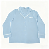 Knitted Jersey  Long Sleeve Buttoned Pajama Set