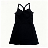 Weft-Knitted Black Sports Camisole Dress