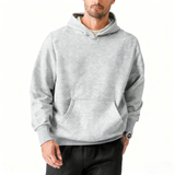Cotton-Poly Heather Grey Hoodie