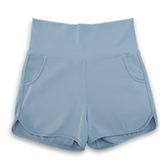 Weft-Knitted Yoga Light Purple Sports Shorts