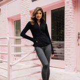 Weft-Knitted Nylon-Spandex Solid Color Sports Jacket