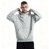Cotton-Poly Heather Grey Hoodie