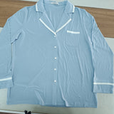 Knitted Jersey  Long Sleeve Buttoned Pajama Set