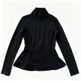 Weft-Knitted Nylon-Spandex Solid Color Sports Jacket