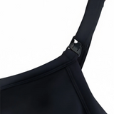 Weft-Knitted Black Sports Camisole Dress