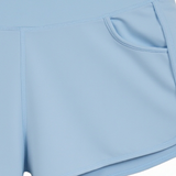 Weft-Knitted Yoga Light Purple Sports Shorts